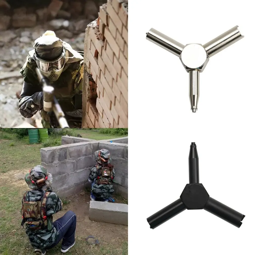 

Outdoor Hunting Gas Valve Key Steel Triple Army Force Magazine Charging Tool For AEG KSC WA Airsoft Shooting Tool Fast Delivery