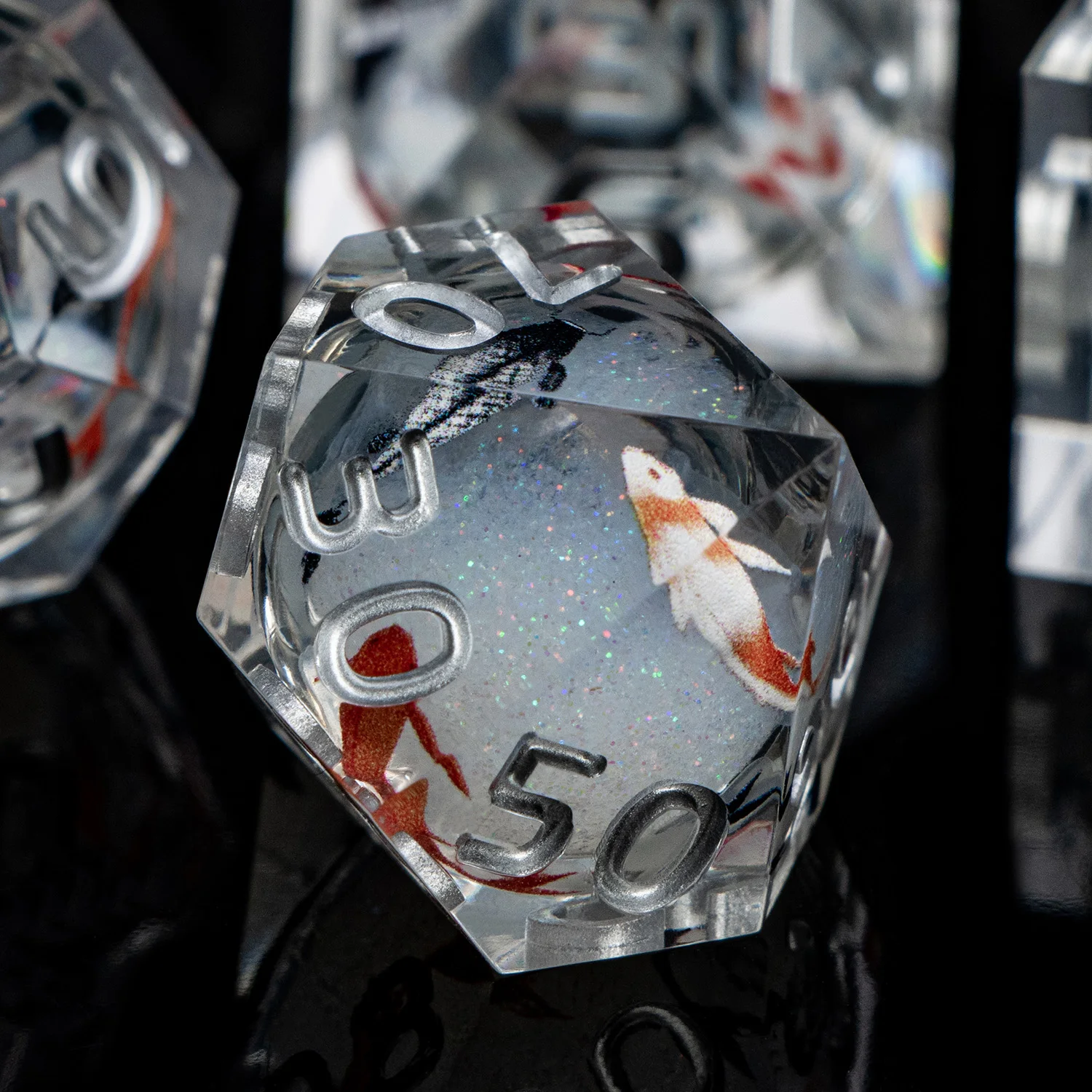 Game Dice D and D Liquid Flow Core Dice & Liquid Activity Eye & Ring Sharp Edge D+D Dungeon and Dragon Pathfinder Role Playing Games Dice