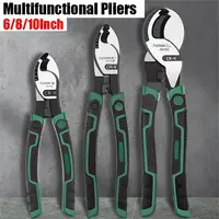 Pince coupe-câble en acier à haute teneur en carbone de 6/8/10 pouces, dénudeur manuel pour électricien, outils manuels de réparation d'appareils ménagers 1 pièce 1