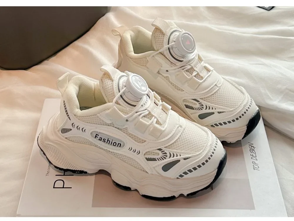 أحذية رياضية عصرية للأطفال 2026 من الجلد الصناعي، أحذية رياضية للمراهقين والأطفال، مريحة وقابلة للتنفس، أحذية جري للأولاد والبنات