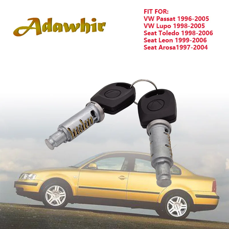 

Key Lock Cylinder for Volkswagen Passat LUPO SEAT Toledo Leon AROSA Door Lock Repair Kit 3B0837167/168