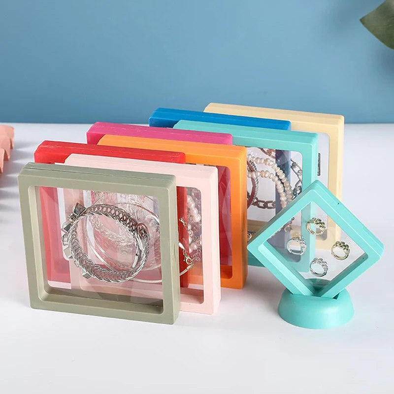 Colorful 3D Floating Picture Frame Shadow display film suspensiony storage transparent box Jewelry Bracelet Packaging Box