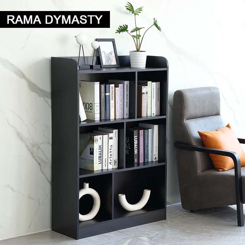 3-Tier Book Shelf with Back Panel 6 Cube 3 Shelf Stability and Durable Bookcase Multifunctional Cube Storage Organizer storage rack,book display stand,cube storage organizers
