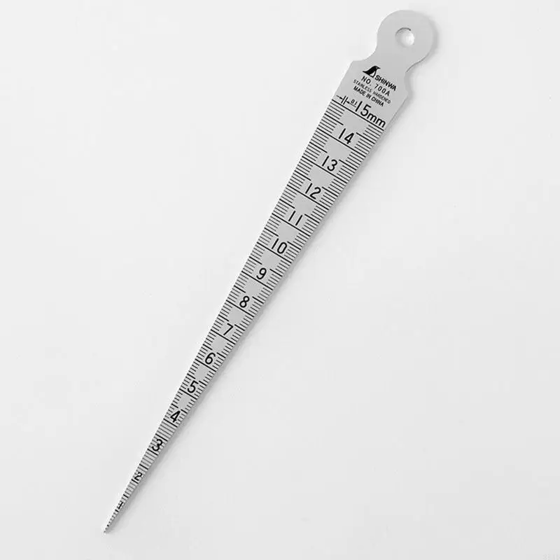 85AD Compact Taper Gage 0-15mm Stainless Steel Taper Welding Gauge Inch & Metric Feeler for Gap Hole Measure Tool ser Scal