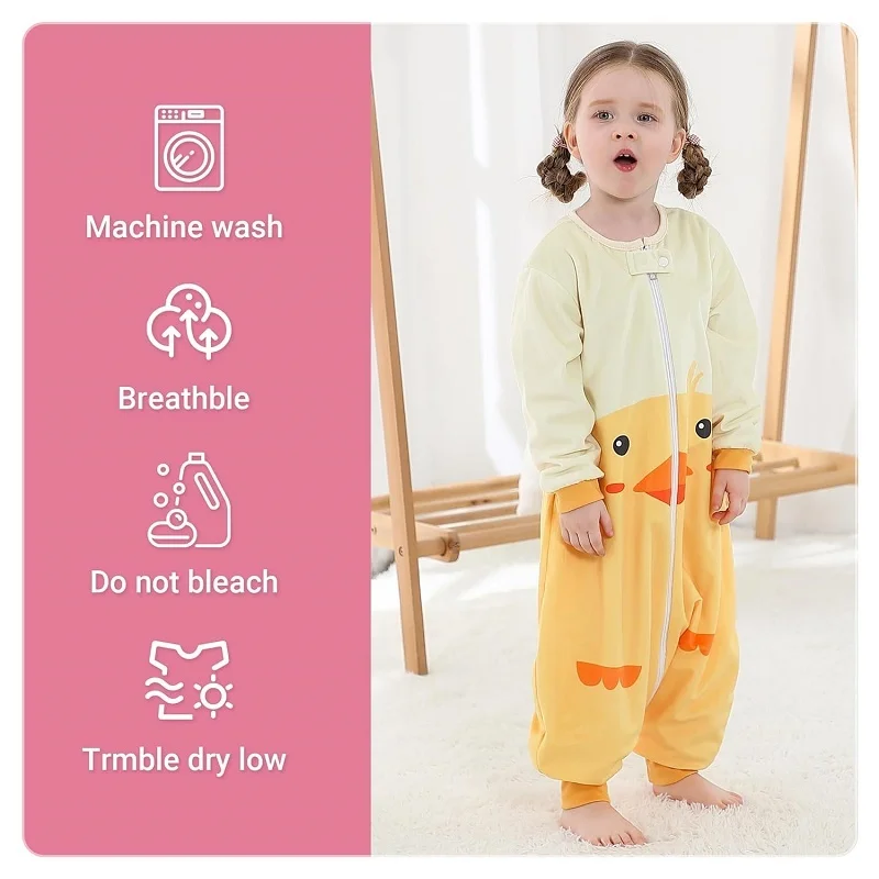Kids' Halloween Owl Sleep Sack - Wearable Blanket with Long Sleeves, Cartoon Design
