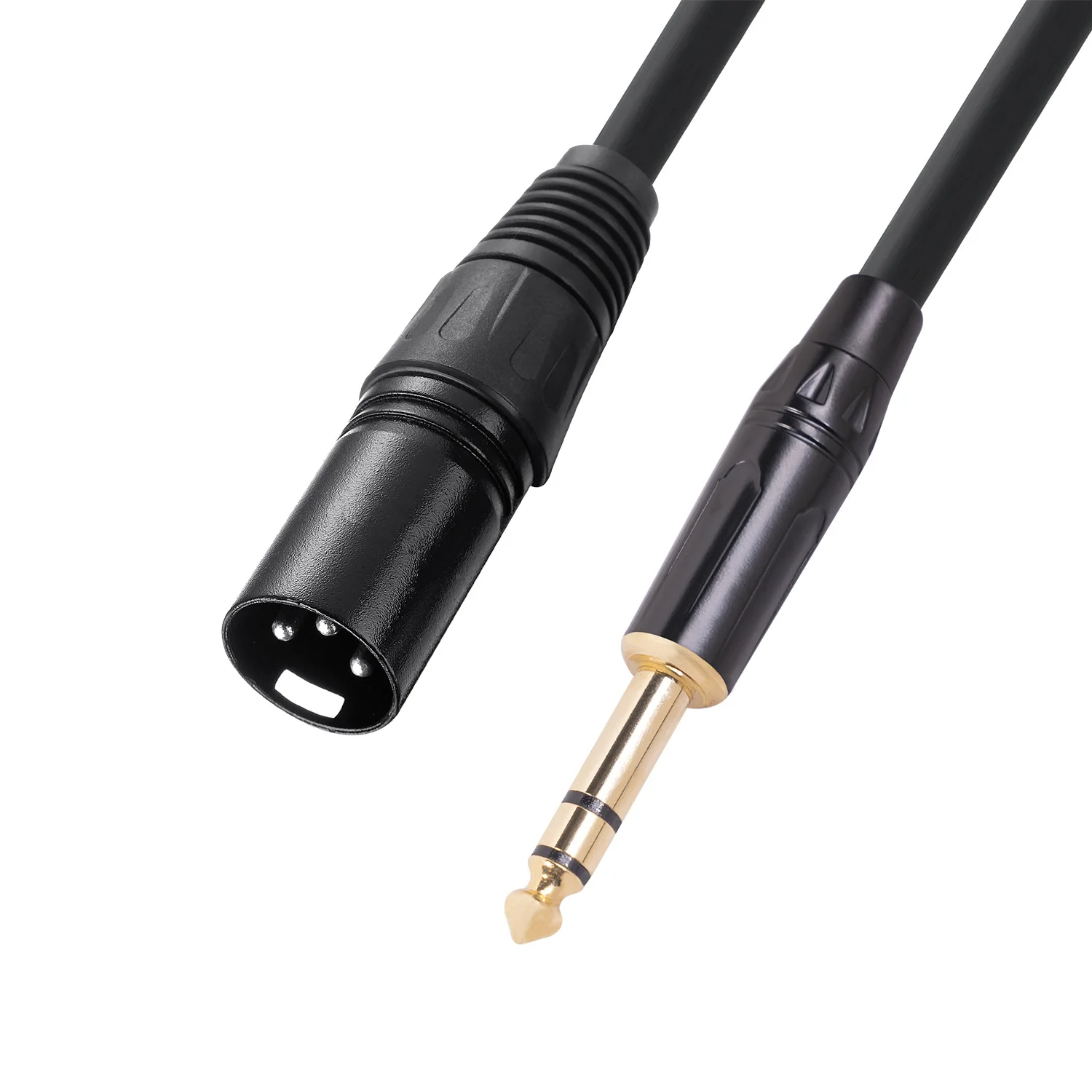 

6.35mm TRS 3-Pole Gold plated Male Jack to XLR 3-Pins Male Plug Balanced Microphone Cable OFC Double Shield Mic Cords