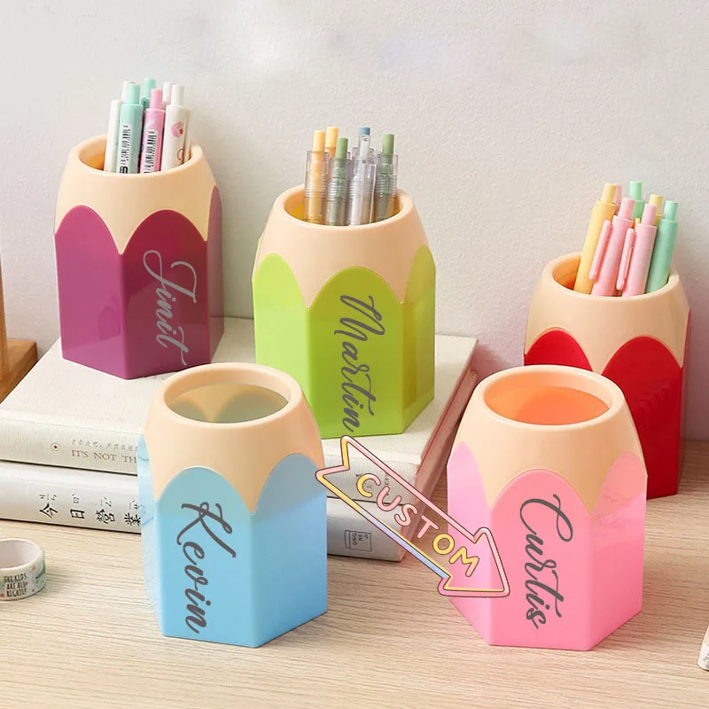 Vibrant Multifunctional Round Desktop Pen Holder & Organizer