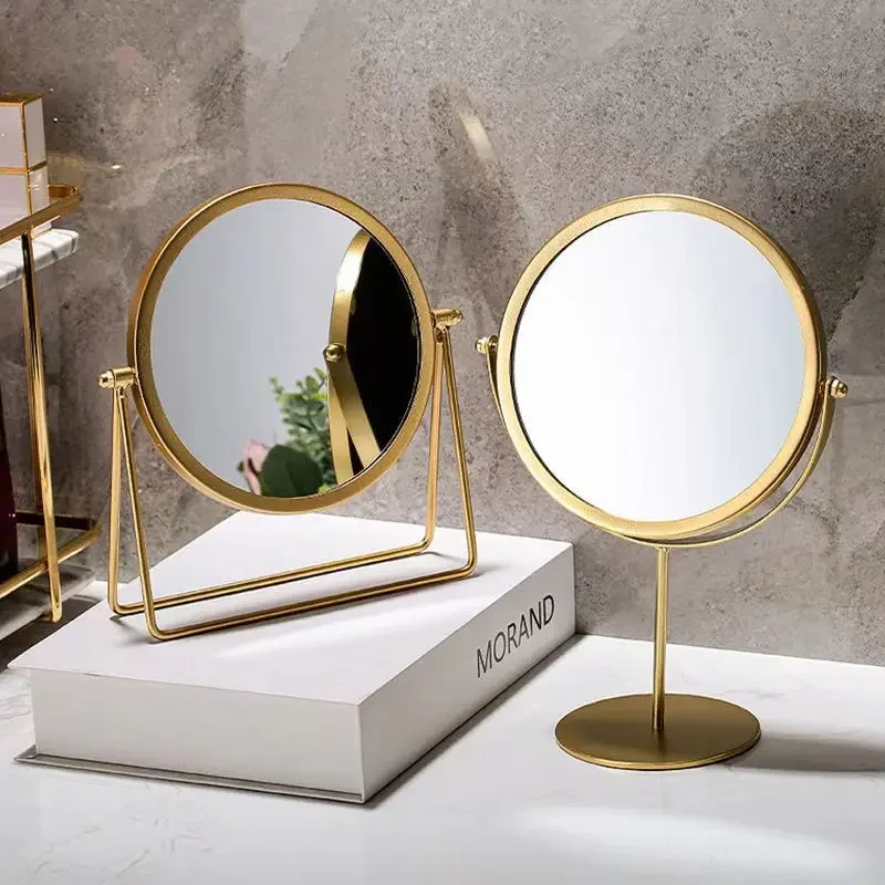360 Degrees Rotate Iron Desktop Mirror