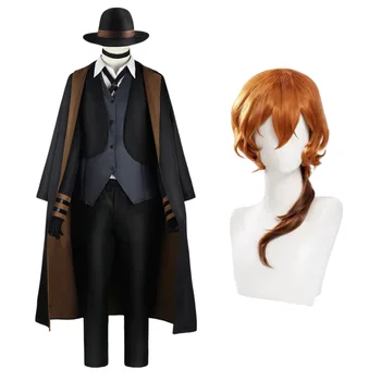 Nakhara Chuuya Costume Cosplay Include cappello uniforme Trench pantaloni abiti