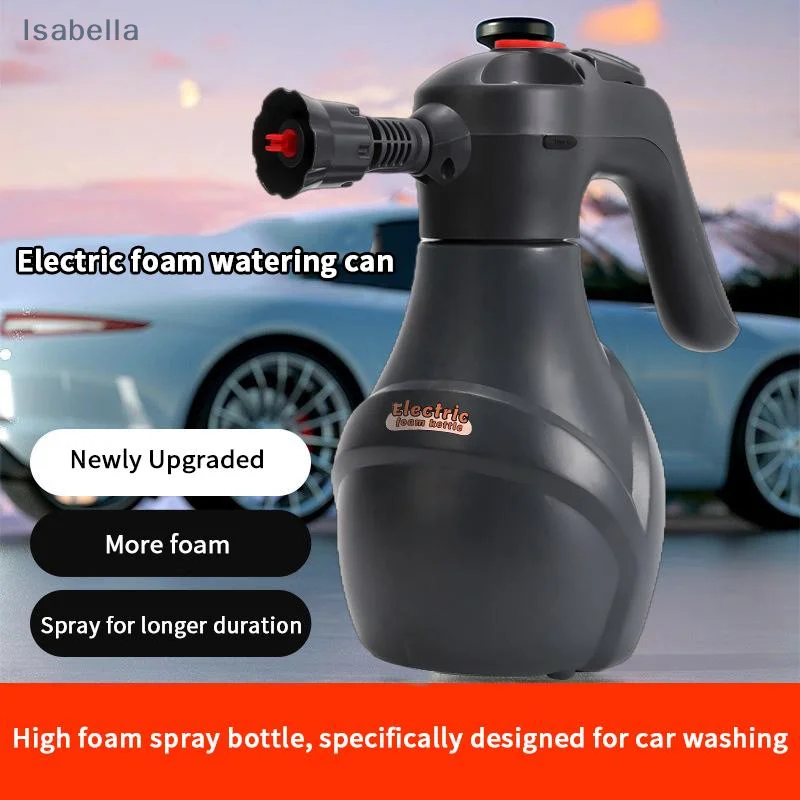 ♥ 무선 충전식 고압 세차 스프레이어 - 차량 청소용 휴대용 전기 폼 스프레이 건