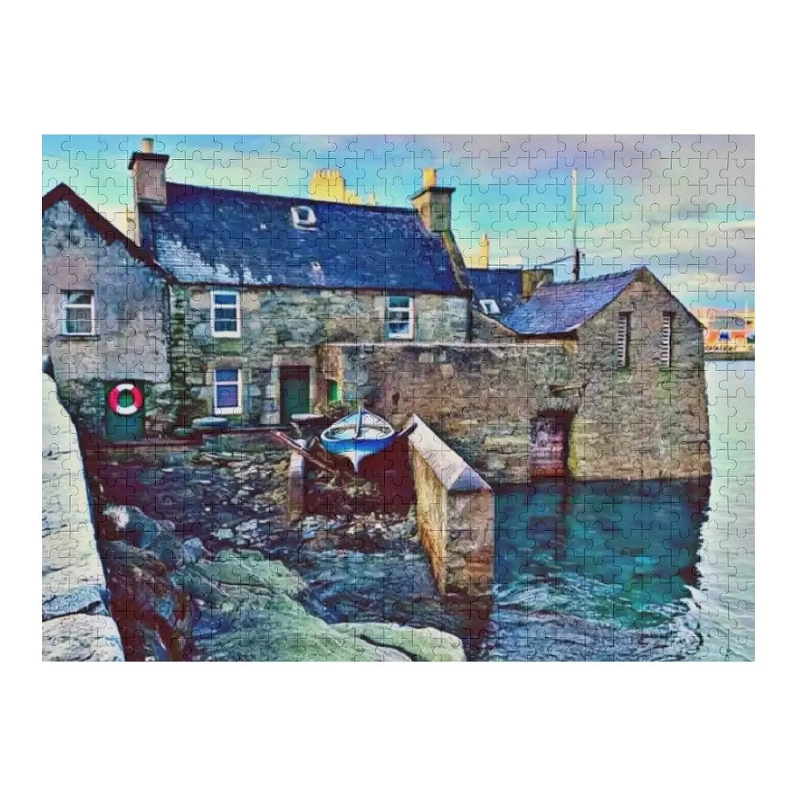 

Jimmy perez's house - the lodberry lerwick - shetland island Jigsaw Puzzle Wooden Boxes Wood Adults Puzzle