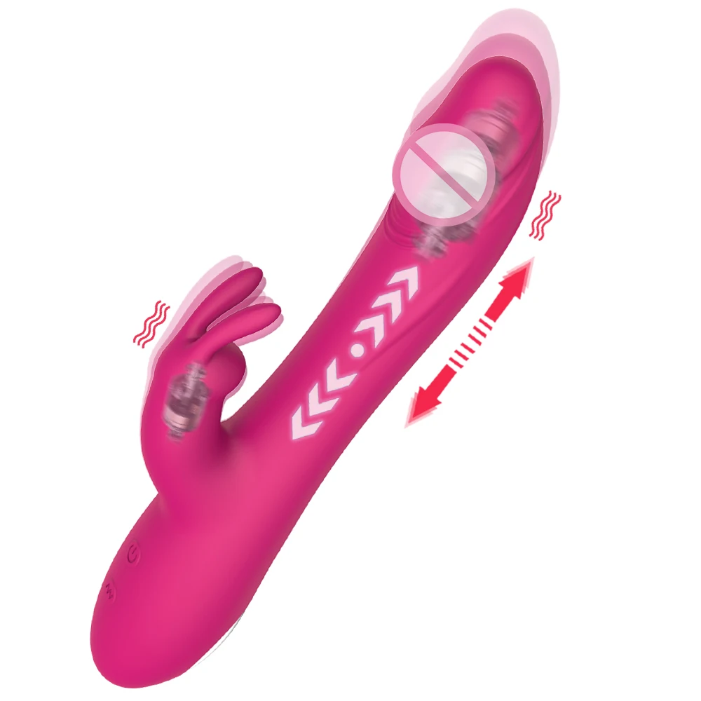 Telescopic Dildos Rabbit Vibrator Vaginal Massage G Spot Masturbator Clitoris Stimulator Adult Sex Product Vibrator for Women Se0e8fbb30669499780c49c1bb87c2ee9t