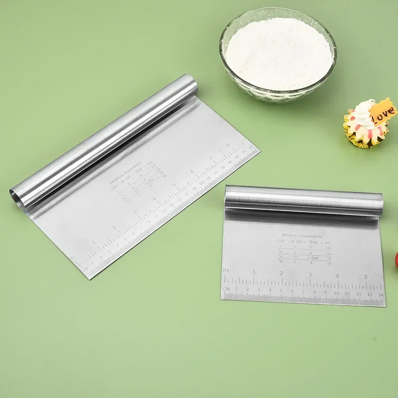 Baking Accessories Stainless Steel Pasty Cutters Dough Scraper