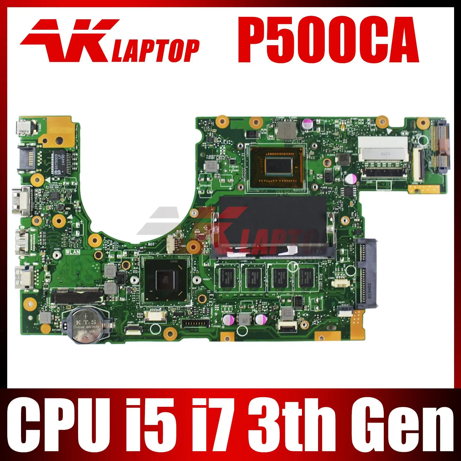 Материнская плата для ноутбука ASUS P500CA, системная плата P500CA, Φ Gen, центральный процессор материнская плата для dell inspiron 7569 7368 8dx5j 08dx5j 15264 1 б у системная плата системная плата 100% протестирована ок