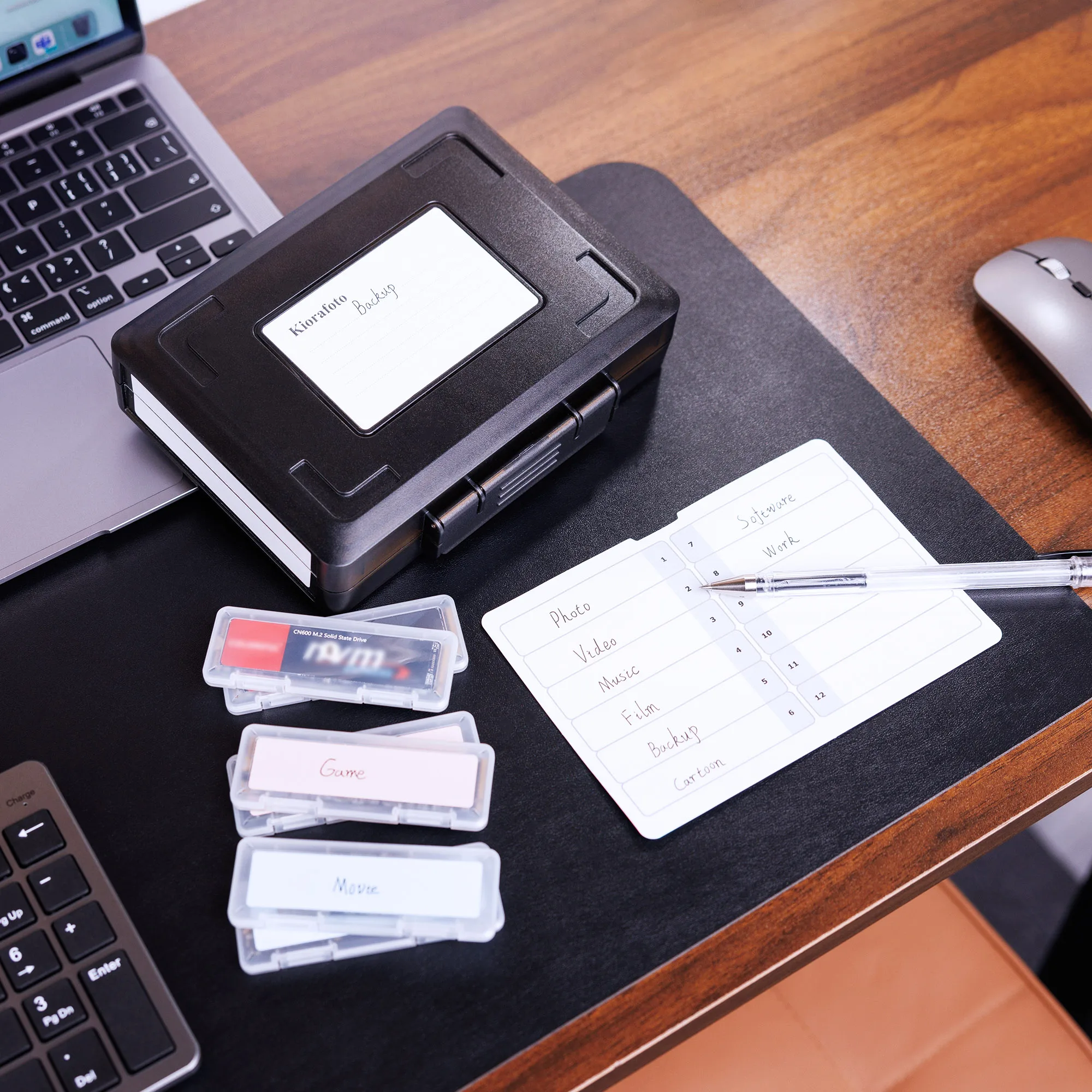 Dual Protect Hard M.2 2280 SSD-Halterung mit 12 Stück individueller transparenter M.2 NVMe-Hülle für M.2 2280 2260 2242 2230 SSDs Aufbewahrungshülle – Detail 10