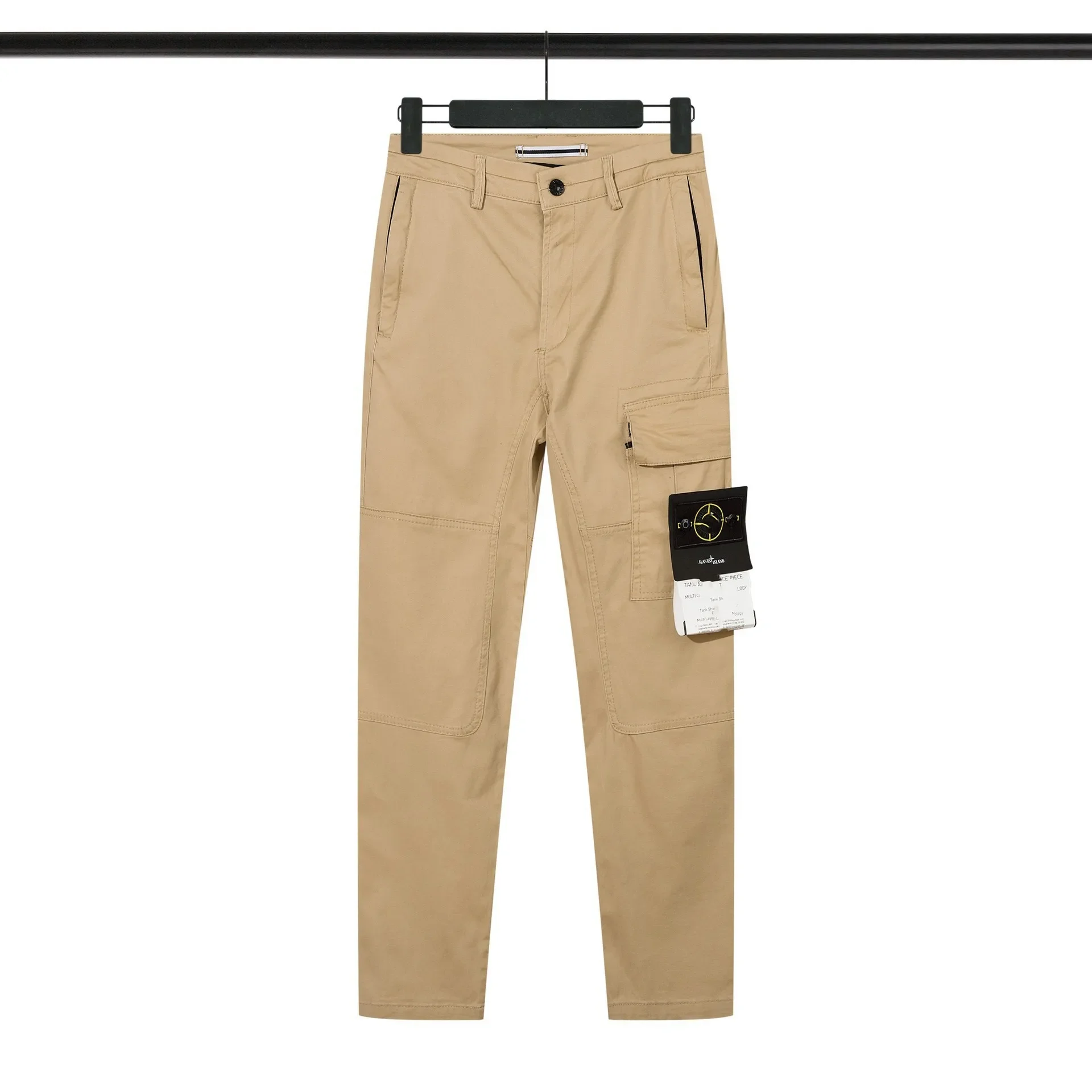 Casual Pants Stone Compass Embroidered Military Workwear Casual Loose Pants Multiple Pockets Long Trousers For Men Cross-Border