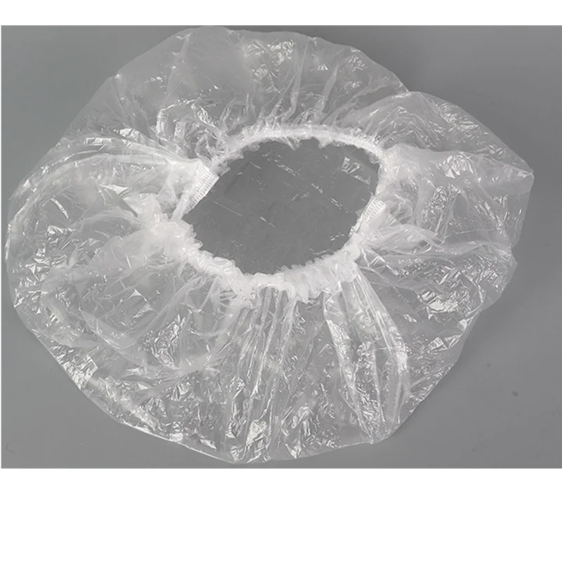 Disposable Plastic Shower Hair Cap 50/pcs/set Women Waterproof Spa Salon Hotel Hair Dye Elastic Bathroom