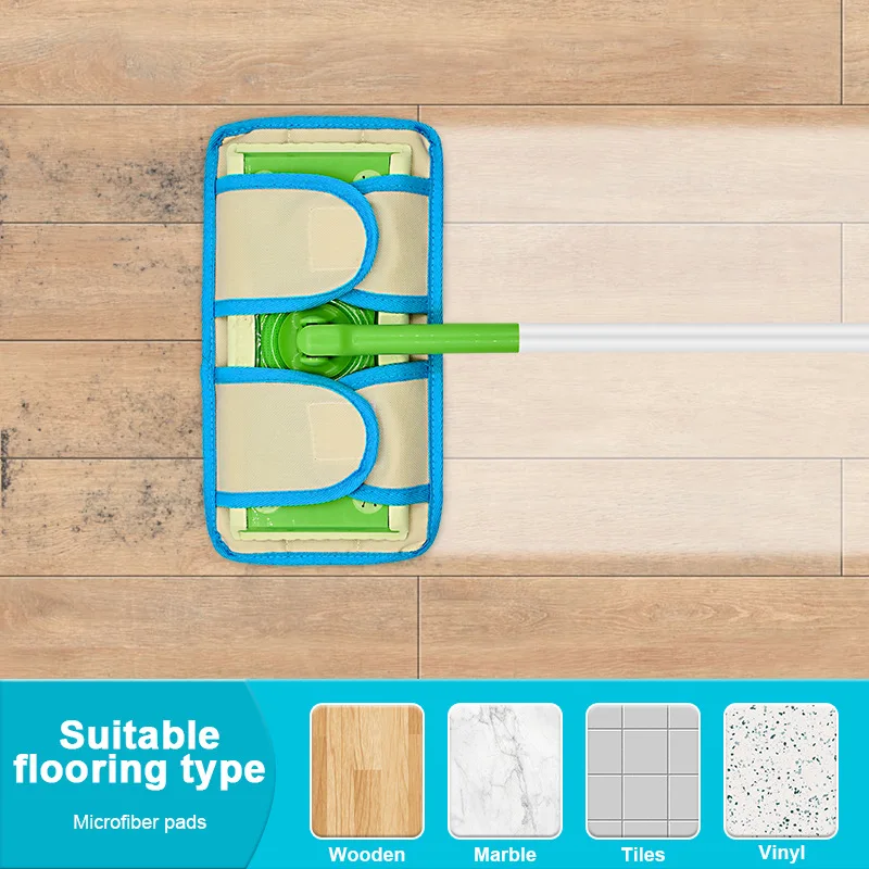 Description Picture 6 of item1/2PCS Mop Pad for Swiffer Sweeper Microfiber Floor Washable Reusable Mop Cloths Wet and Dry Flip Mop Cleaning Tools