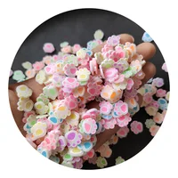Mixed Rainbow Color Polymer Clay Animal Paw Print Cat Paw Artificial Confetti Sprinkles Hot Clay Slices 2