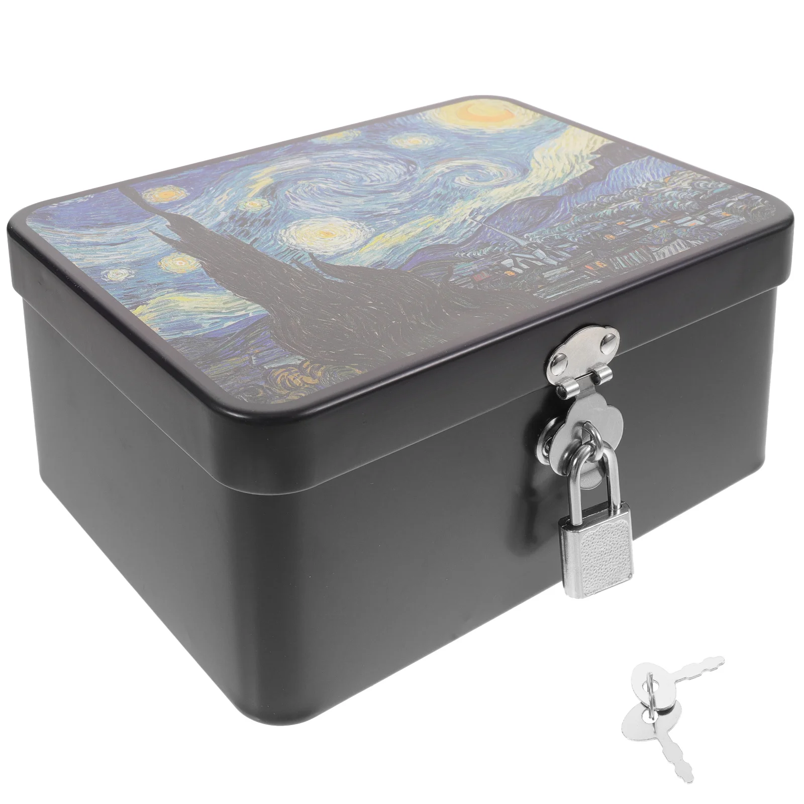 

English title: Zerodeko Nesting Boxes Tinplate Candy Box Metal Empty Cookie Storage Container Tea Coffee Bean Can Tarot Storage