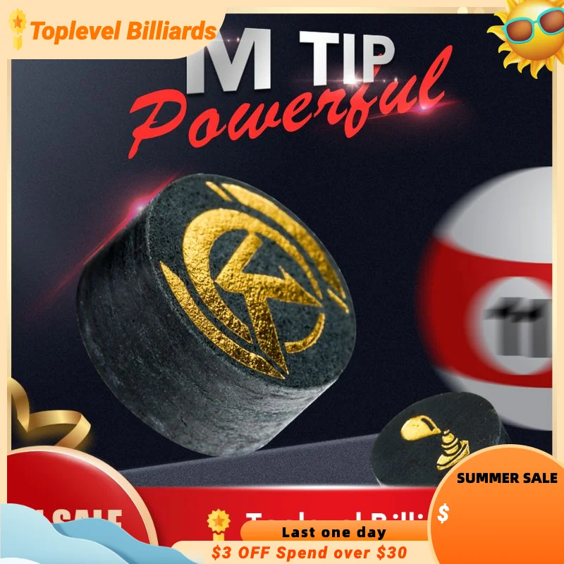 

KONLLEN-Professional Pool Cue Tip, Billiards Tips, Multi-Layers Pigskin Tip, Durable Billiards Accessories, 14mm M, 5Pcs
