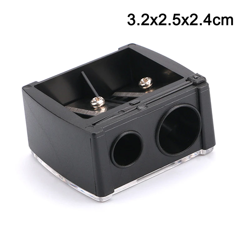 1 Pc Double Holes Lipstick Pencil Sharpener For Eyebrow Lip Liner Eyeliner Pencil 3