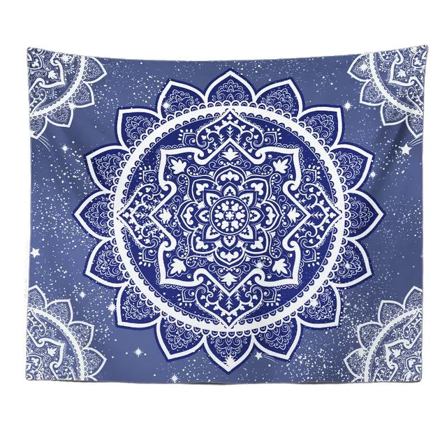 Serviette de plage Mandala pour la décoration intérieure, tapisserie ethnique Boho, scène de chevet, toile de fond de gril 5