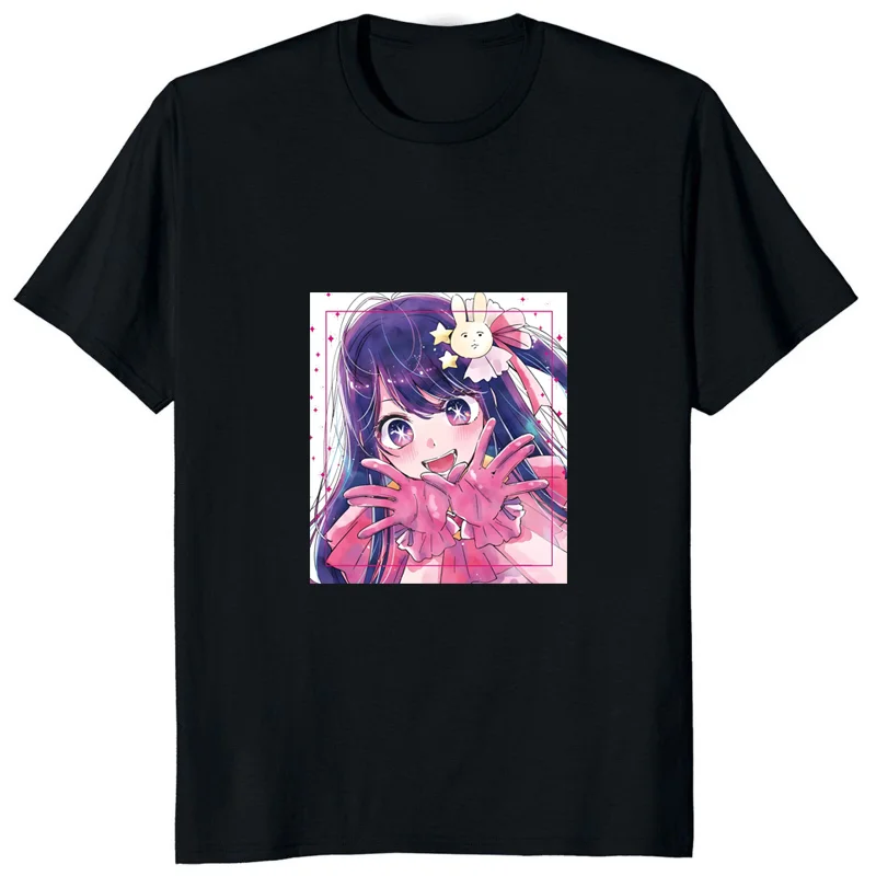 

2023 Women T-shirt Ai Hoshino Oshi No Ko Idol T Shirts Casual Summer O-neck Short Sleeve T Shirt Anime Graphic Y2k Clotehs Tops