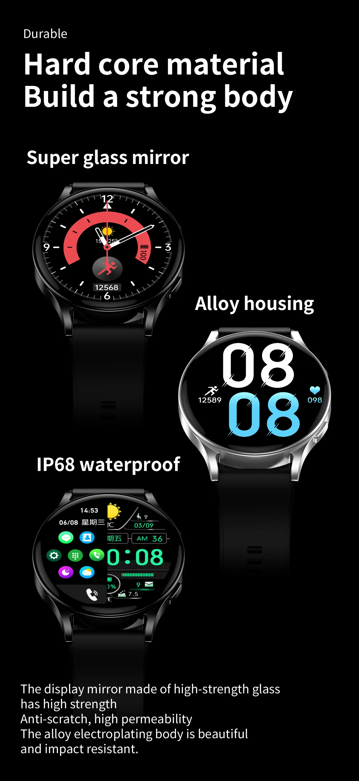 Montre connectée de sport et de fitness ultime avec appels Bluetooth et surveillance de la fréquence cardiaque