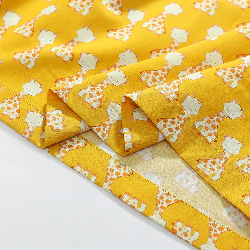 Kids Clothes 2025 Summer Dress Baby Girls Cartoon Giraffe Dresses Children's Clothing Birthday Vestidos Cotton