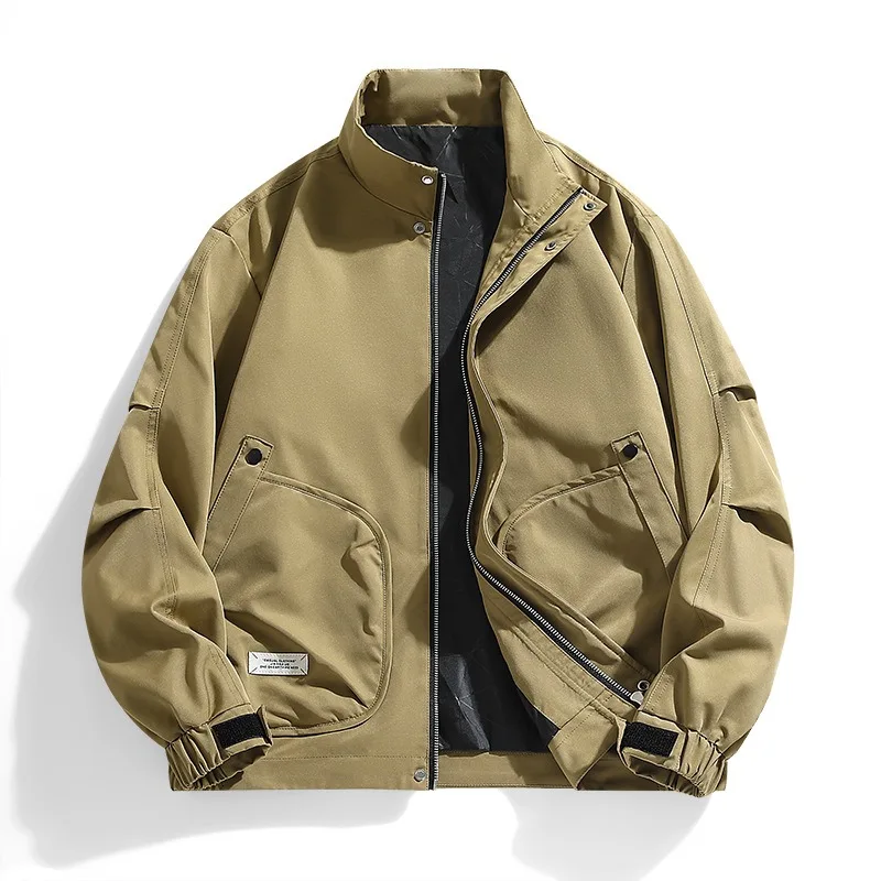 2024 Men's Clothing Jackets Large Size Autumn/winter Stand Up Collar Casual Jacket with Plush Jacket and Baseball Jacket M-8XL