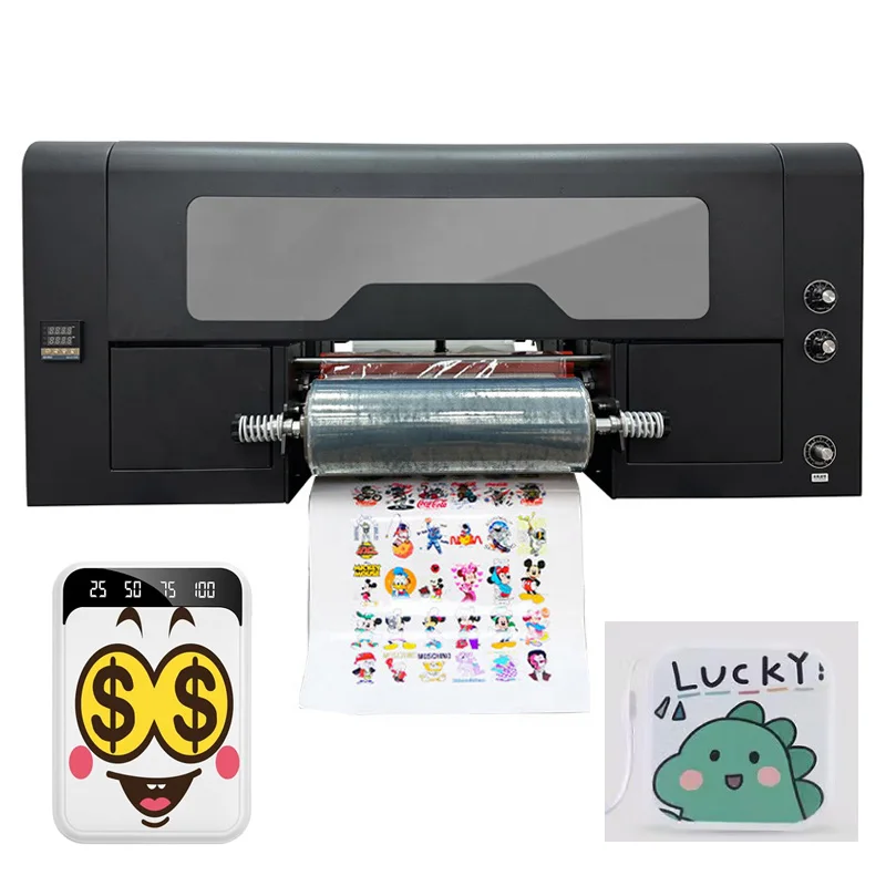 

30cm High Quality Transfer Wrap Dual Multifunction Irregular Profuct Bag Glass 2 in 1 Film Roll UV DTF Printer With Laminator