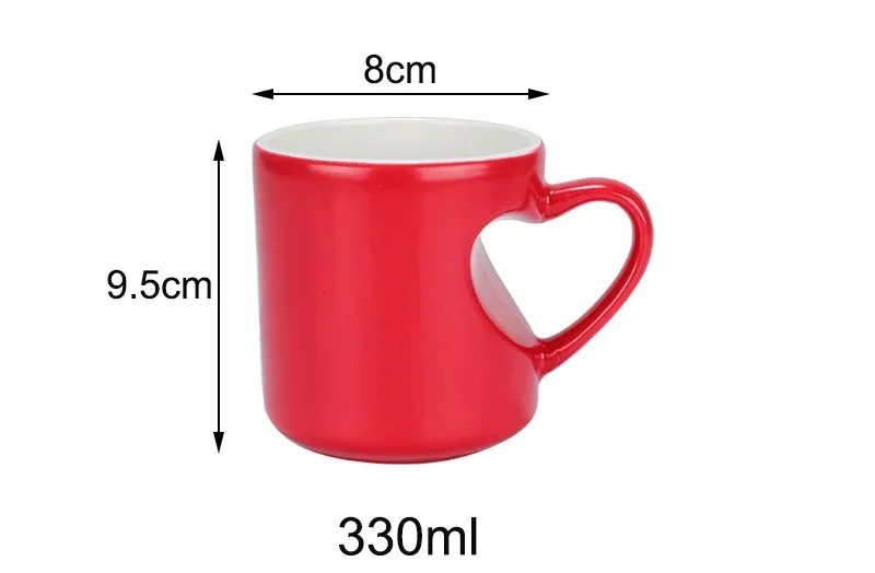Hartvormige Kleur Veranderende Magische Mok 400ml - Warmtegevoelige Keramische Mok Met Handvat - Romantisch Valentijn Cadeau