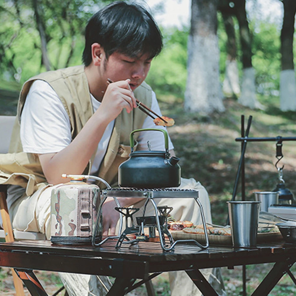 Mini Barbecue Grill Stand Stainless Steel Foldable Stove Pot Rack Heat Resistance Barbecue Tray Holder Barbecue Accessories