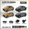 HG RC Cars HG4-51 Steyr 1500A Command Vehicle 1/18 German Military Model Convertible Light Electric Simulation Model RC Car Gift 1