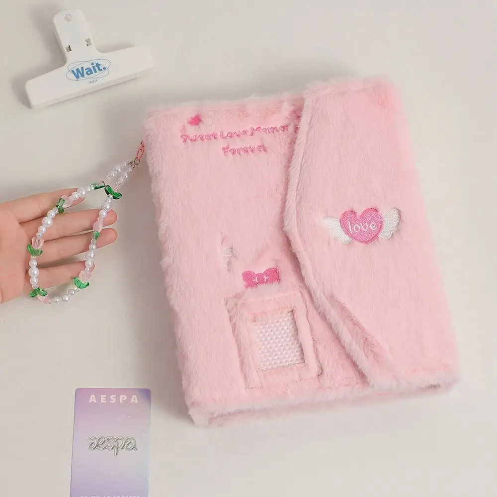3 Inch Photo A5 Kpop Idol Photocard Binder Book Jacket Loose-leaf Photo Card Holder 6-hole Plush Collection Book