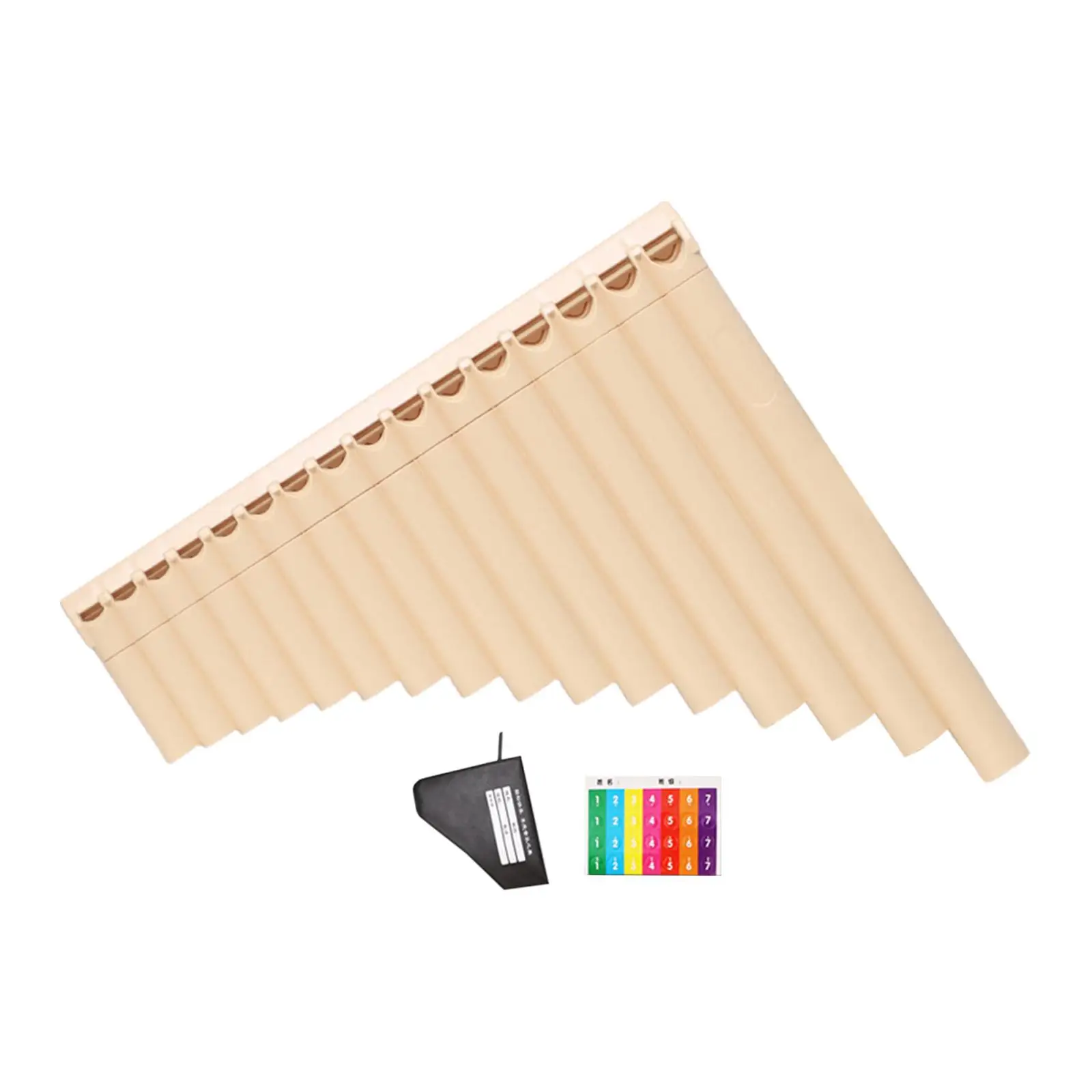 Pan Flute C Tone 16 Pipes Woodwind Instrument Traditional Fine Workmanship Sliding Mouth Blowing Musical Instrument Durable