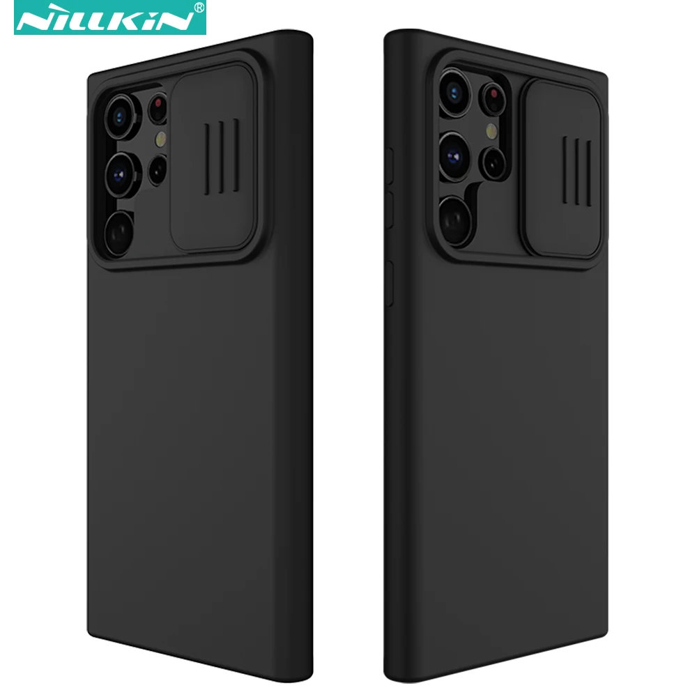 

CamShield Silky Silicone case for Samsung Galaxy S22 Ultra, Nillkin Protection Cover with Slide Camera Cover