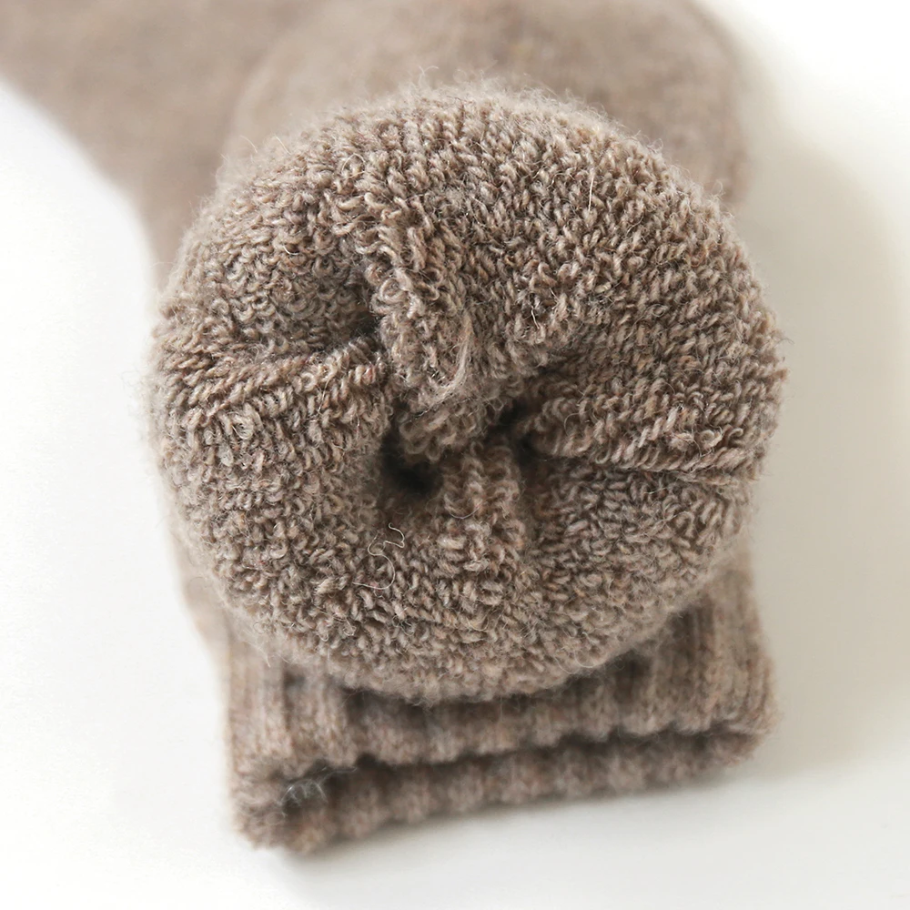 4 pairs of multi-color combination autumn and winter children's warm thickened wool socks solid color versatile warm socks