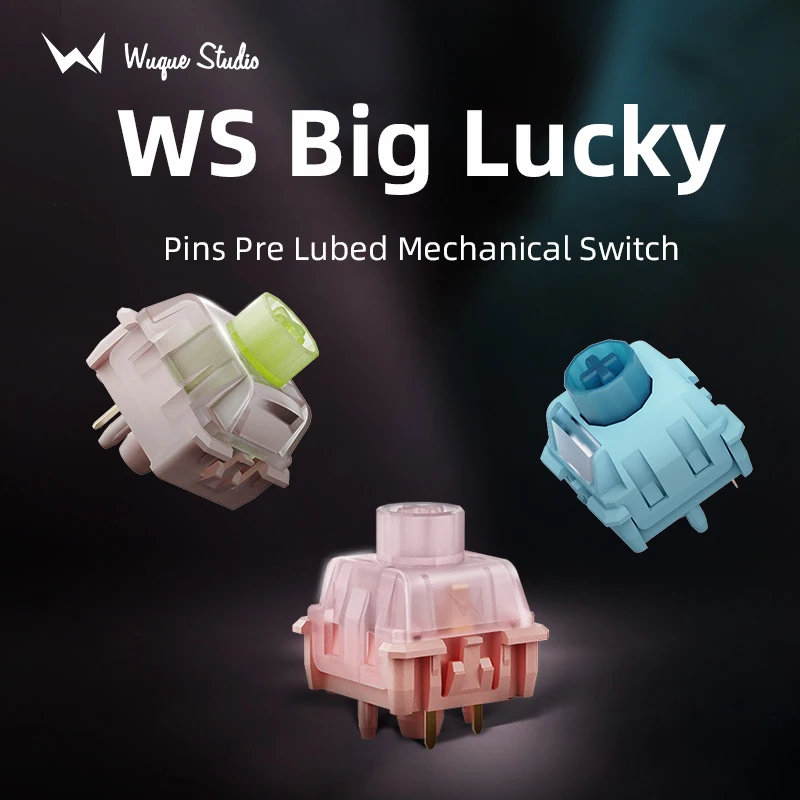 WS BigLucky 키보드 스위치 5핀 프리 루브드 기계식 스위치 LED 디퓨저 키 스위치 MX 기계식 키보드용