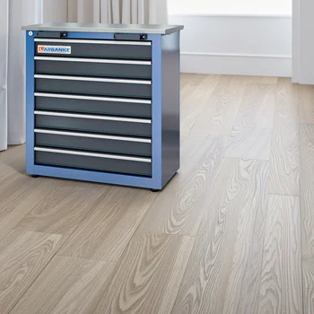 7-Drawer Tool Cabinet,Tool Cabinet with 360° Rubber Wheels,Safety Lock,Non-Slip Pearl Cotton Mat 1