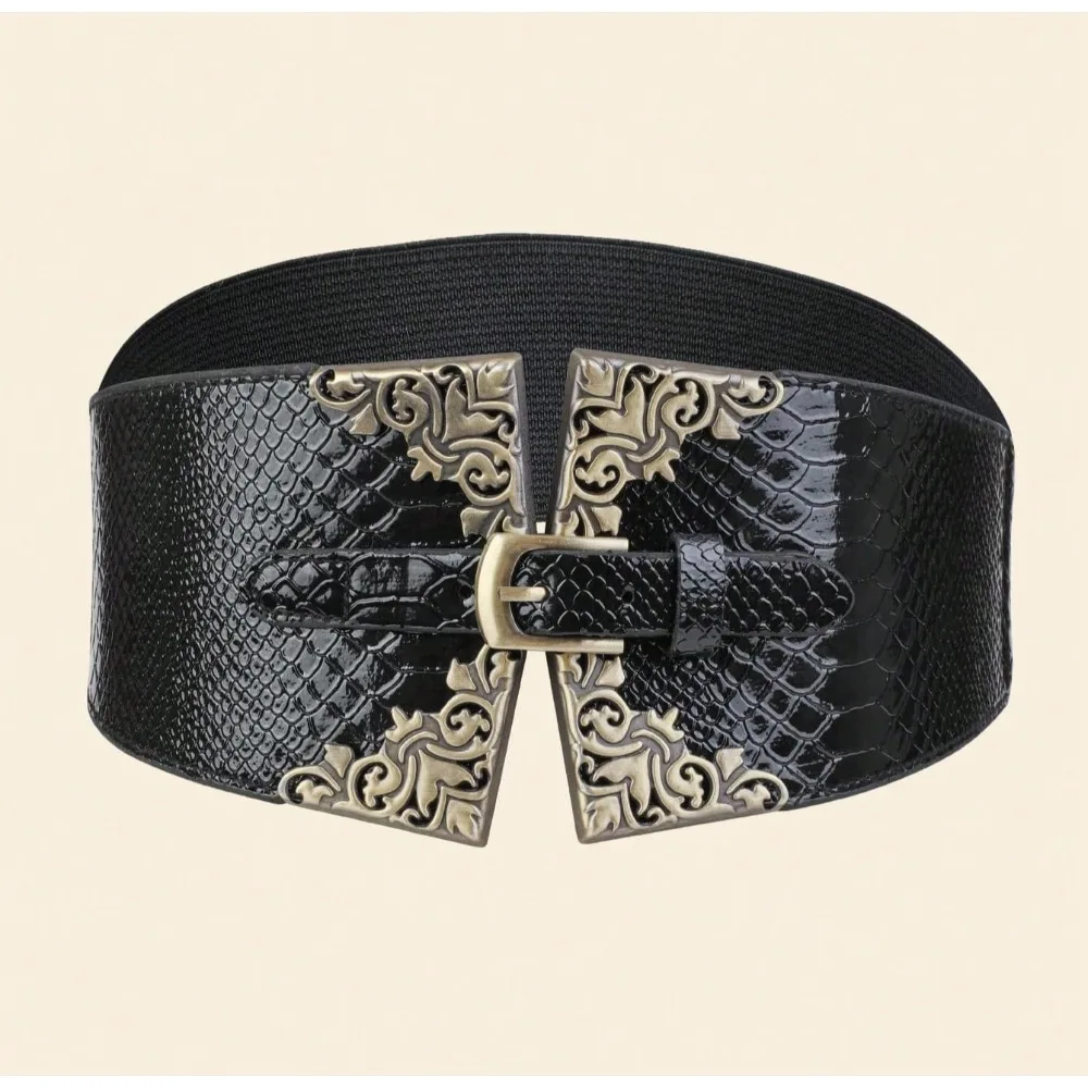 Ceinture Vintage Femme En Crocodile L'Aiglon - Taille 75 Cm Marron - Occasion Fabriquée En France