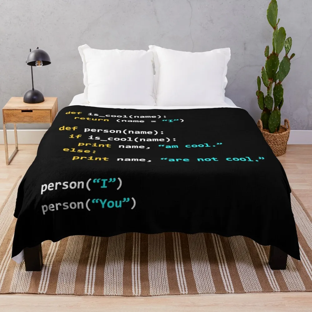 

Cool Python Developer Throw Blanket Flannel Throw And Blanket Baby Blanket