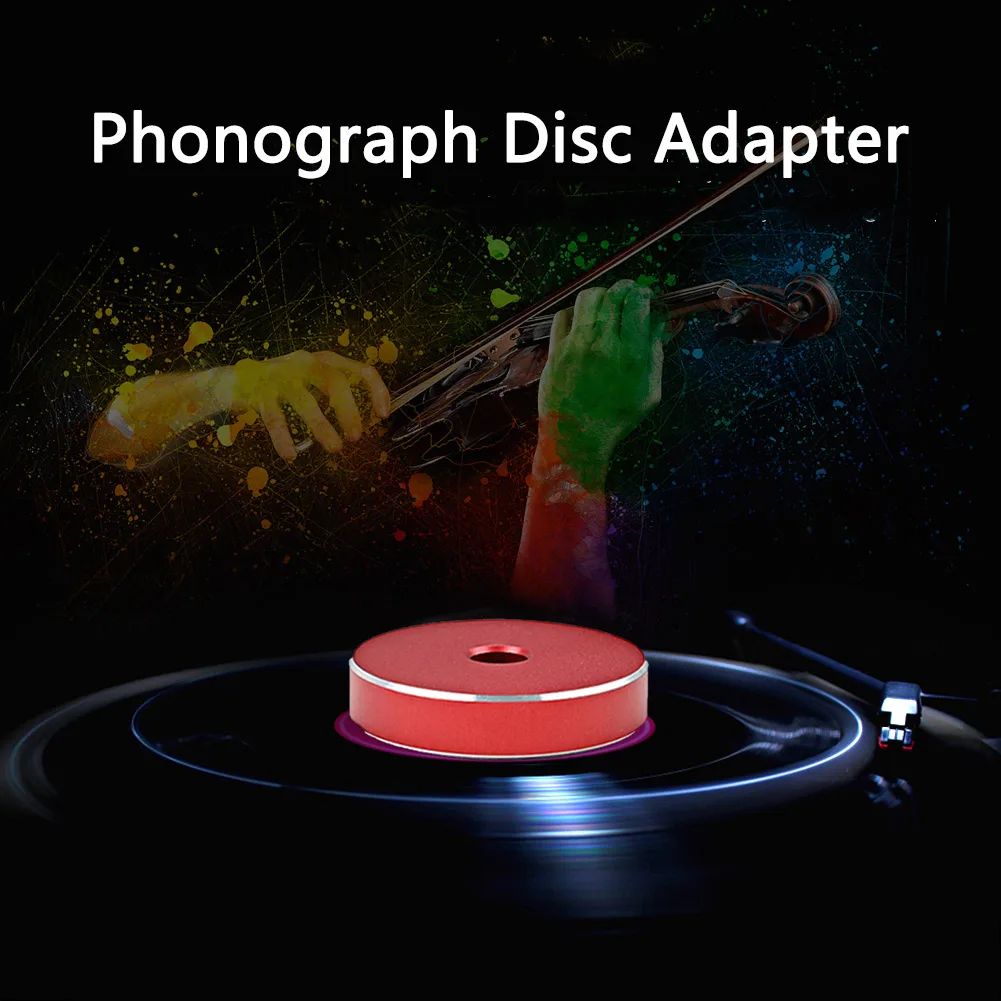 Turntable Adapter Solid Aluminum 45 RPM Vinyl Turntable Adapter 7 Inch Vinyl Records Player Phonograph Accessories