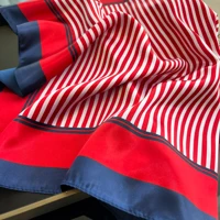 Luxury Silk Hair Square Scarf Women Satin Neck Tie Hand Wrist Foulard Summer Print Shawl Wraps Head Kerchief Hijab Bandana New 2