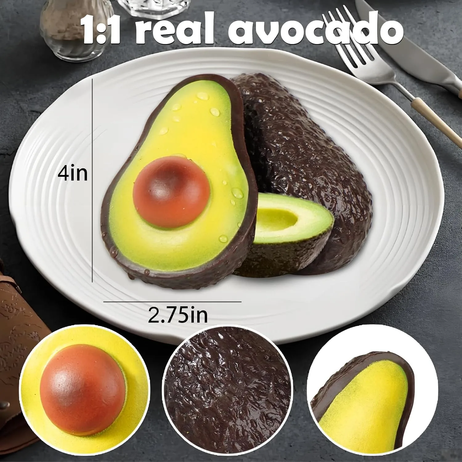Sensorisch speelgoed in de vorm van een avocado voor kinderen en volwassenen. Fidgetballen, perfect zacht speelgoed ter ondersteuning bij autisme en voor stressverlichting._voghion.com