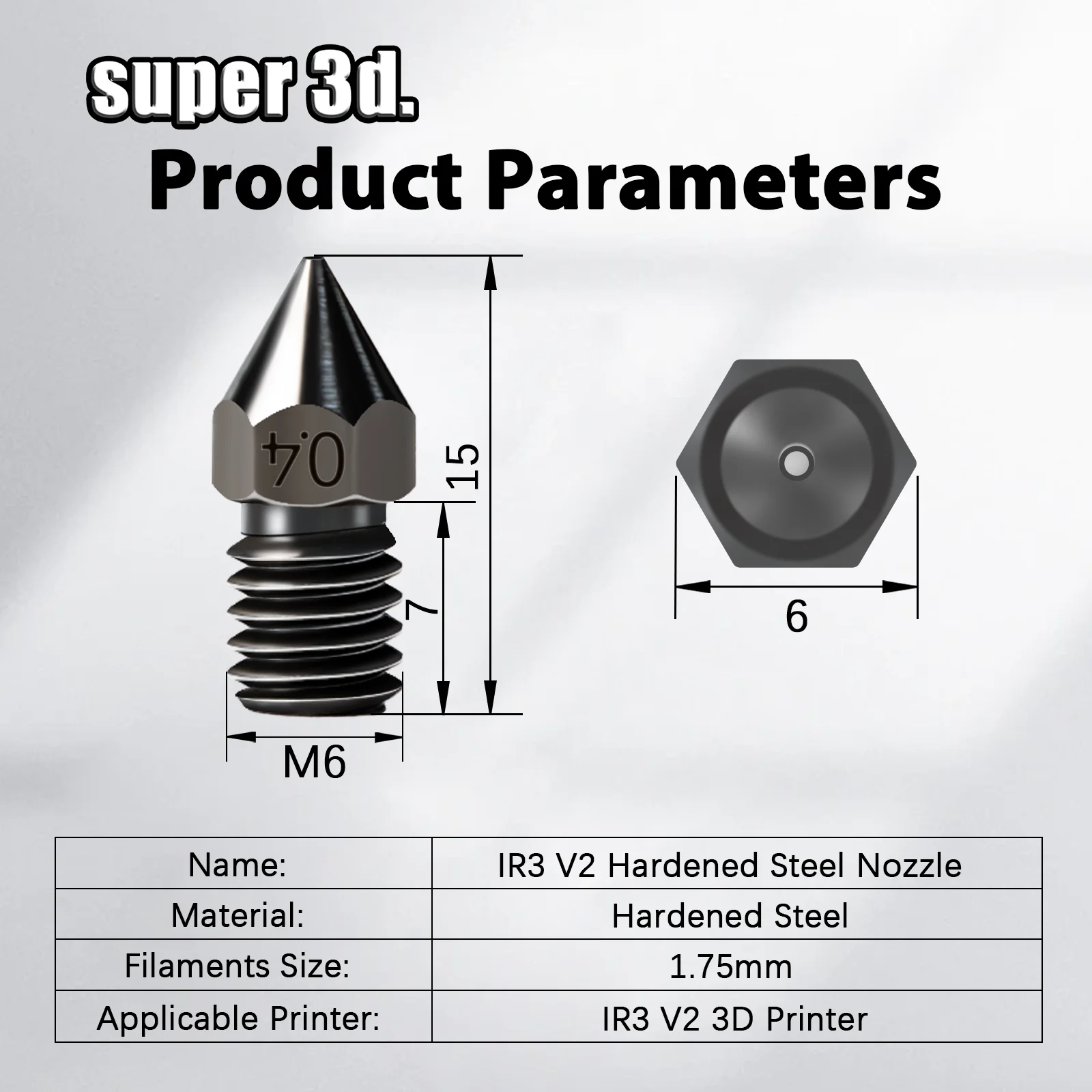 2 ugelli ad alta temperatura affilati in acciaio MK8 0,4 mm 0,6 0,8 mm per Makerbot, Creality 3D Printer CR-10 All Metal Hotend, Ender 3 / Ender-3s 2 ugelli ad alta temperatura affilati in acciaio MK8 0,4 mm 0,6 0,8 mm per Makerbot, Creality 3D Printer CR-10 All Metal Hotend, Ender 3 / Ender-3s