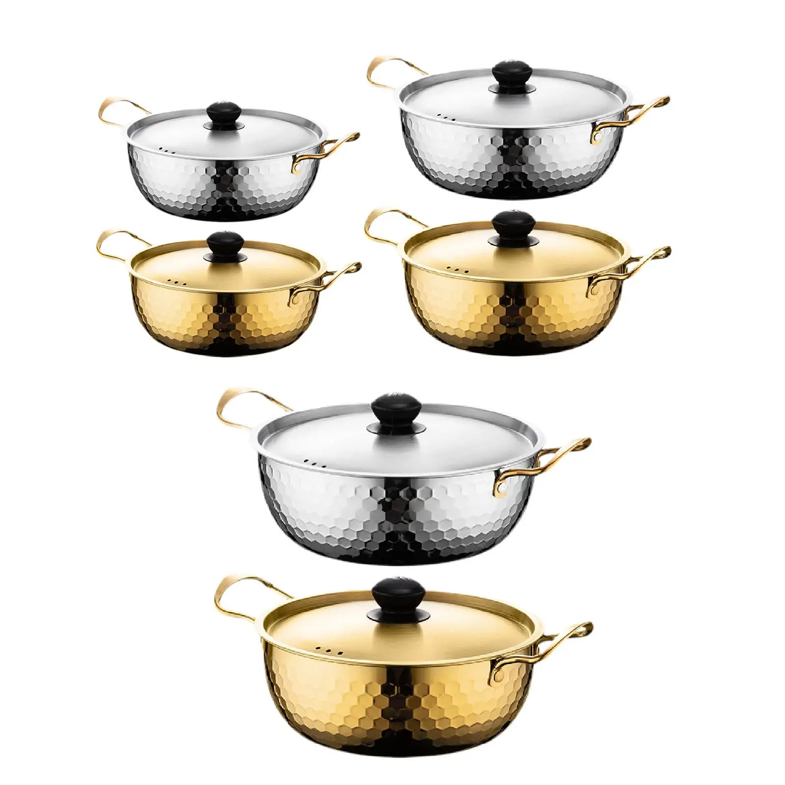 Korean Ramen Cooking Pot Suitable for All Stoves Quick Heating Ramyun Cooker for Camping Beach Patio Dinner Parties Curry