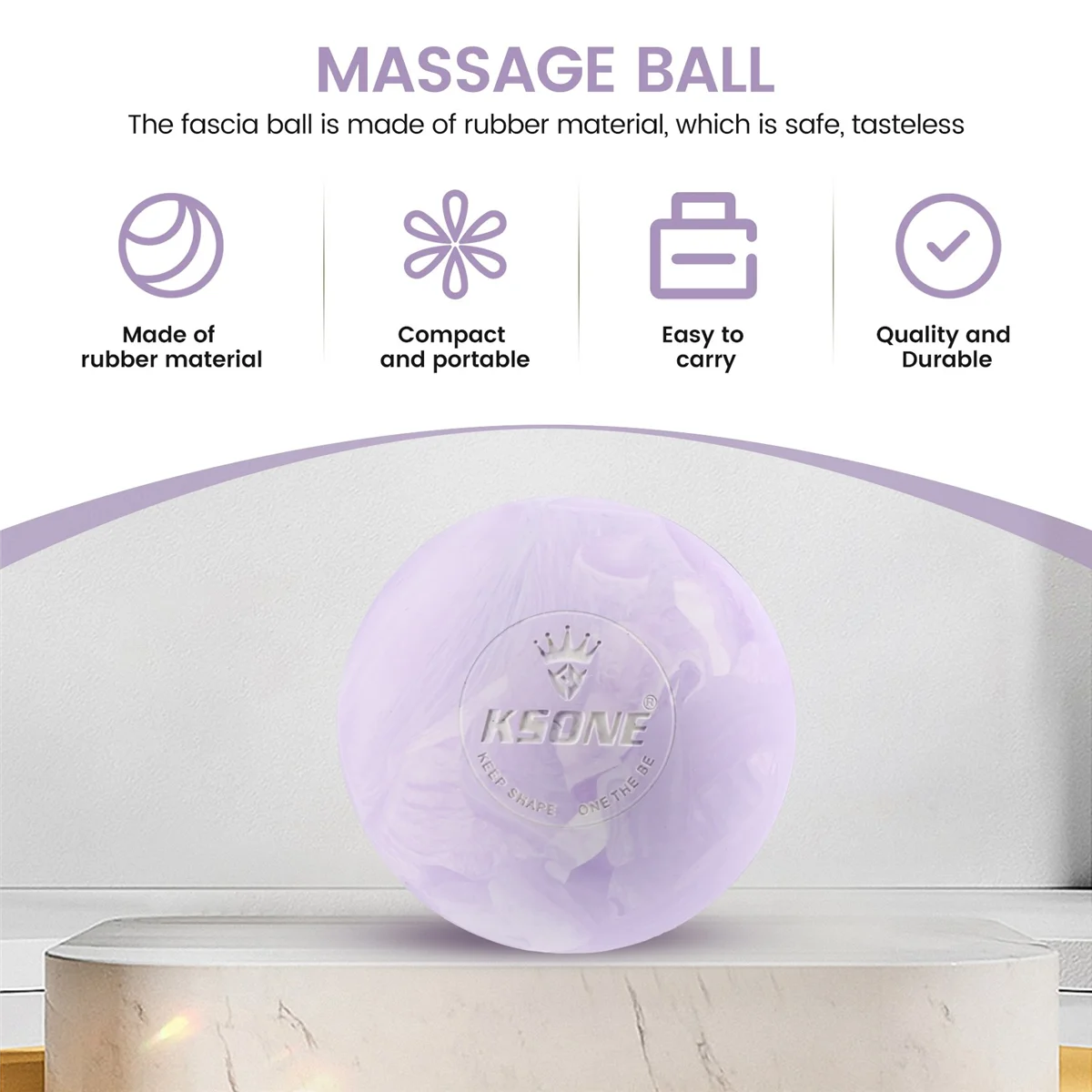 KSONE Lacrosse Massage Ball-Portable Fitness Massage Ball -Muscle Roller-Relaxation Soft Ball 1