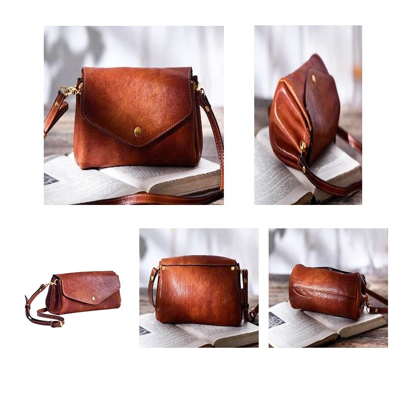 2023 New Luxury Leisure Simple High quality Leather Women's Small Cross bag Weekend Outdoor Natural Cowhide Leather Shoulder Bag